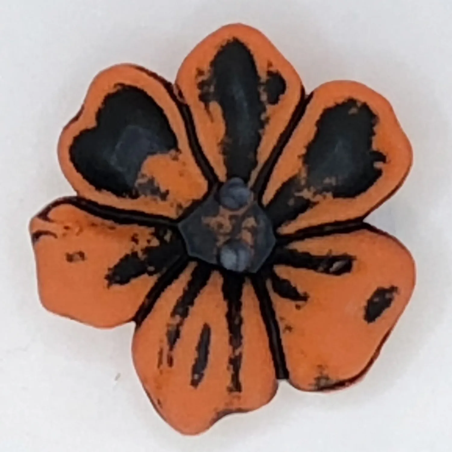 2 Hole Matt Flower Frangipani Button 25mm