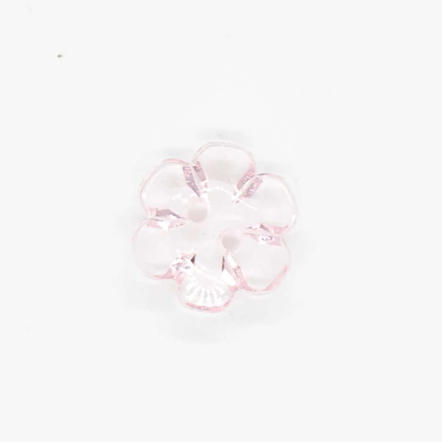 2 Hole Shiny Clear Button 15mm