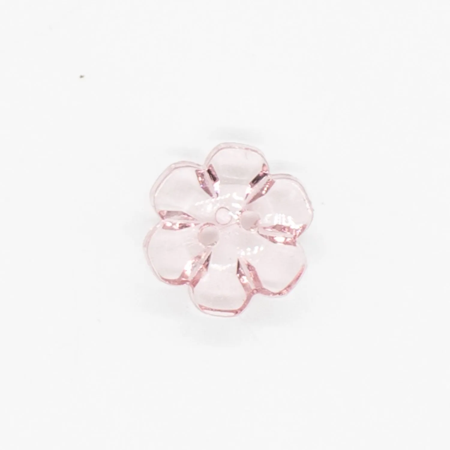 2 Hole Shiny Clear Button 15mm