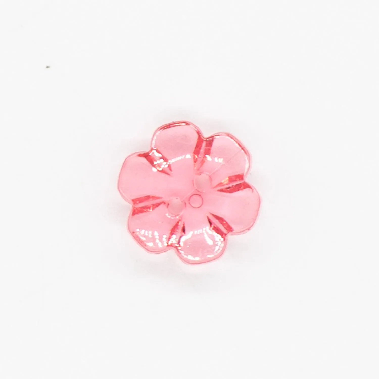 2 Hole Shiny Clear Button 15mm