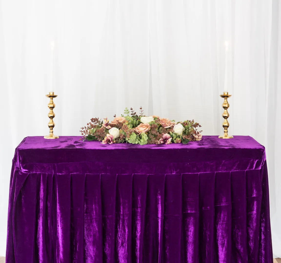 4 ft. Fitted Velvet Table Skirt (7 Colors)