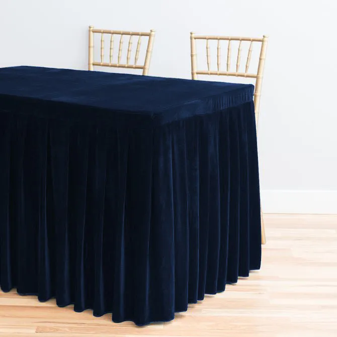 4 ft. Fitted Velvet Table Skirt (7 Colors)