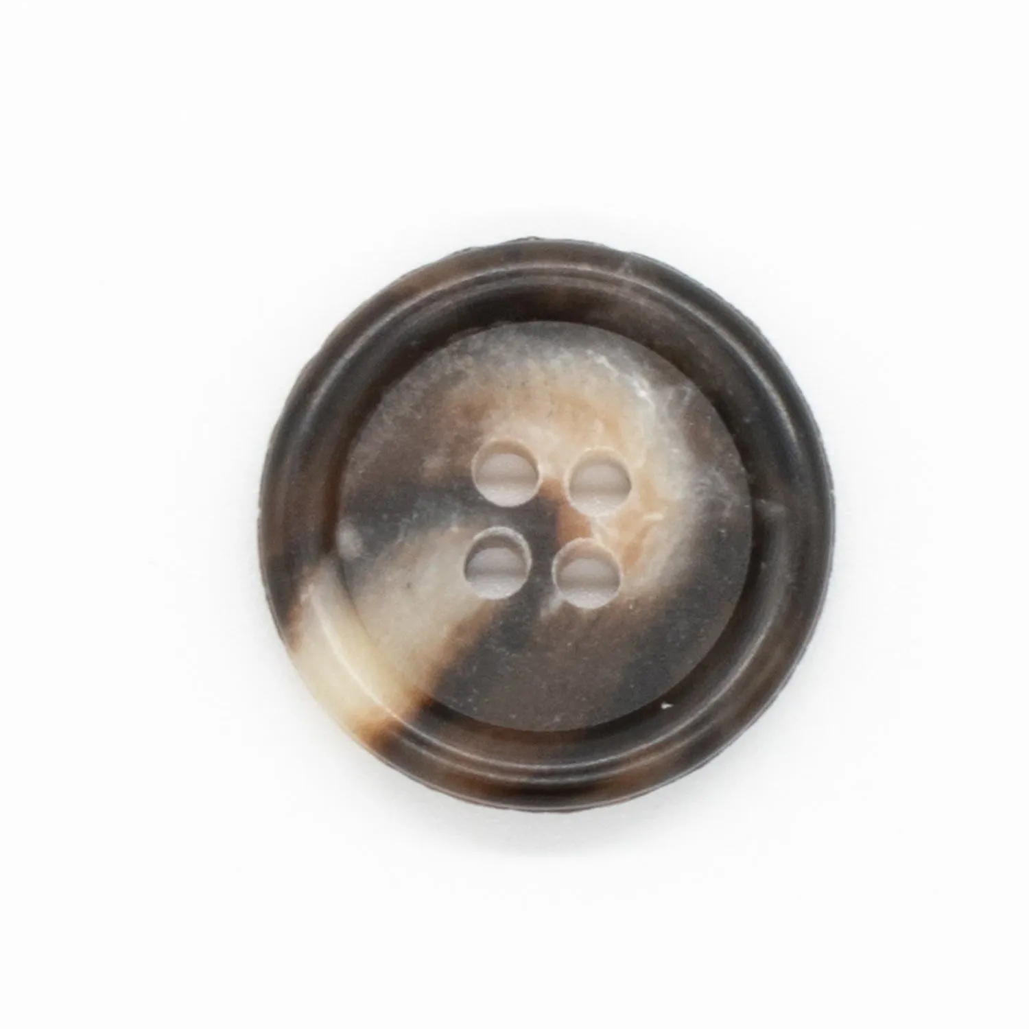 4 Hole Resin Horn Matte Centre Button