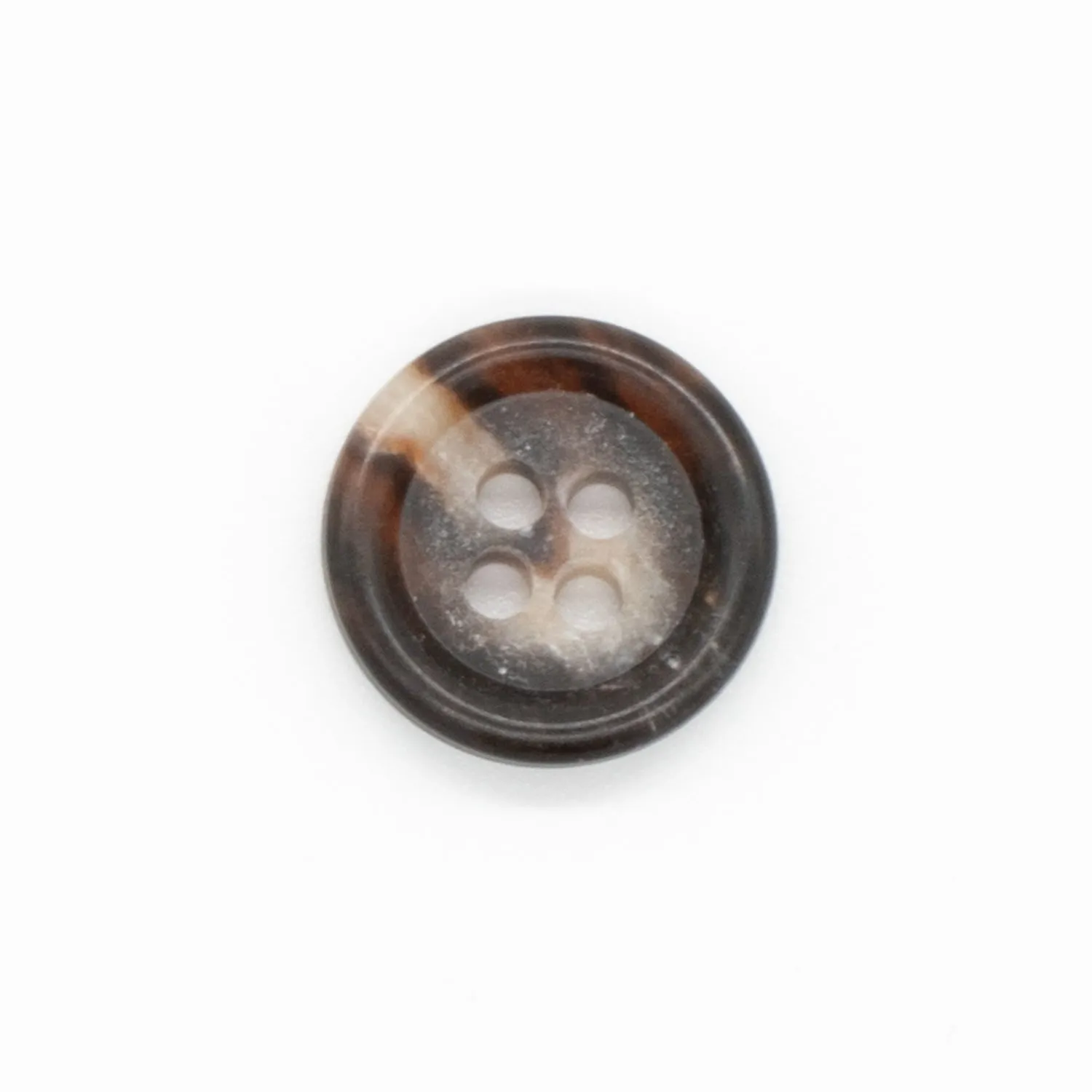 4 Hole Resin Horn Matte Centre Button