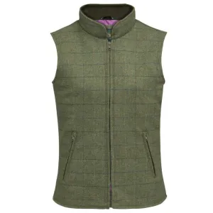 Alan Paine Rutland Ladies Tweed Gilet - Dill