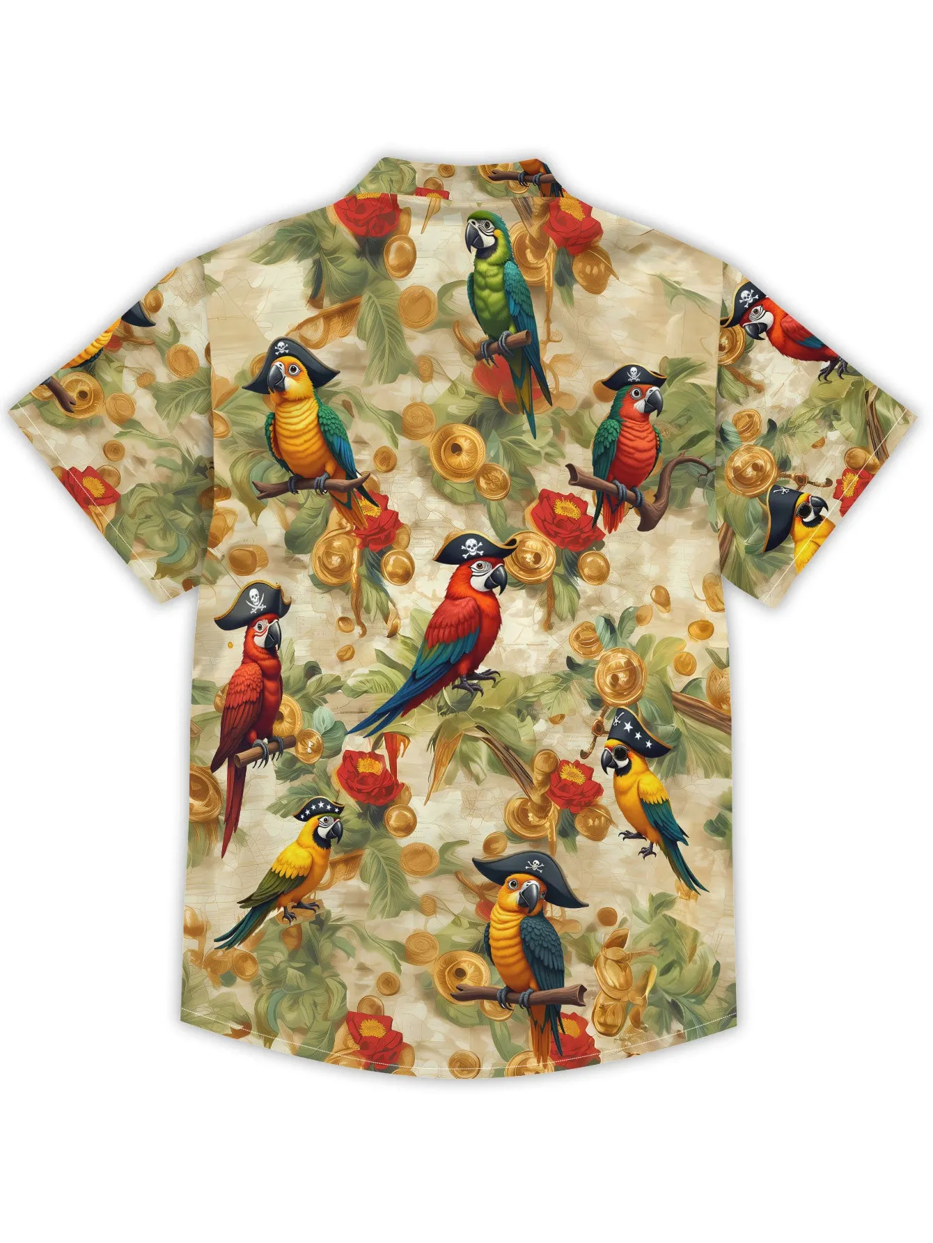 Animal Hawaiian Shirt for Men Halloween Short Sleeve Tropical Holiday Shirt