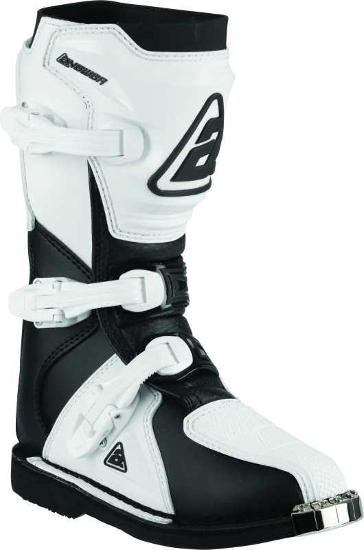 Answer AR1 Boots Black/White Youth Size - 4