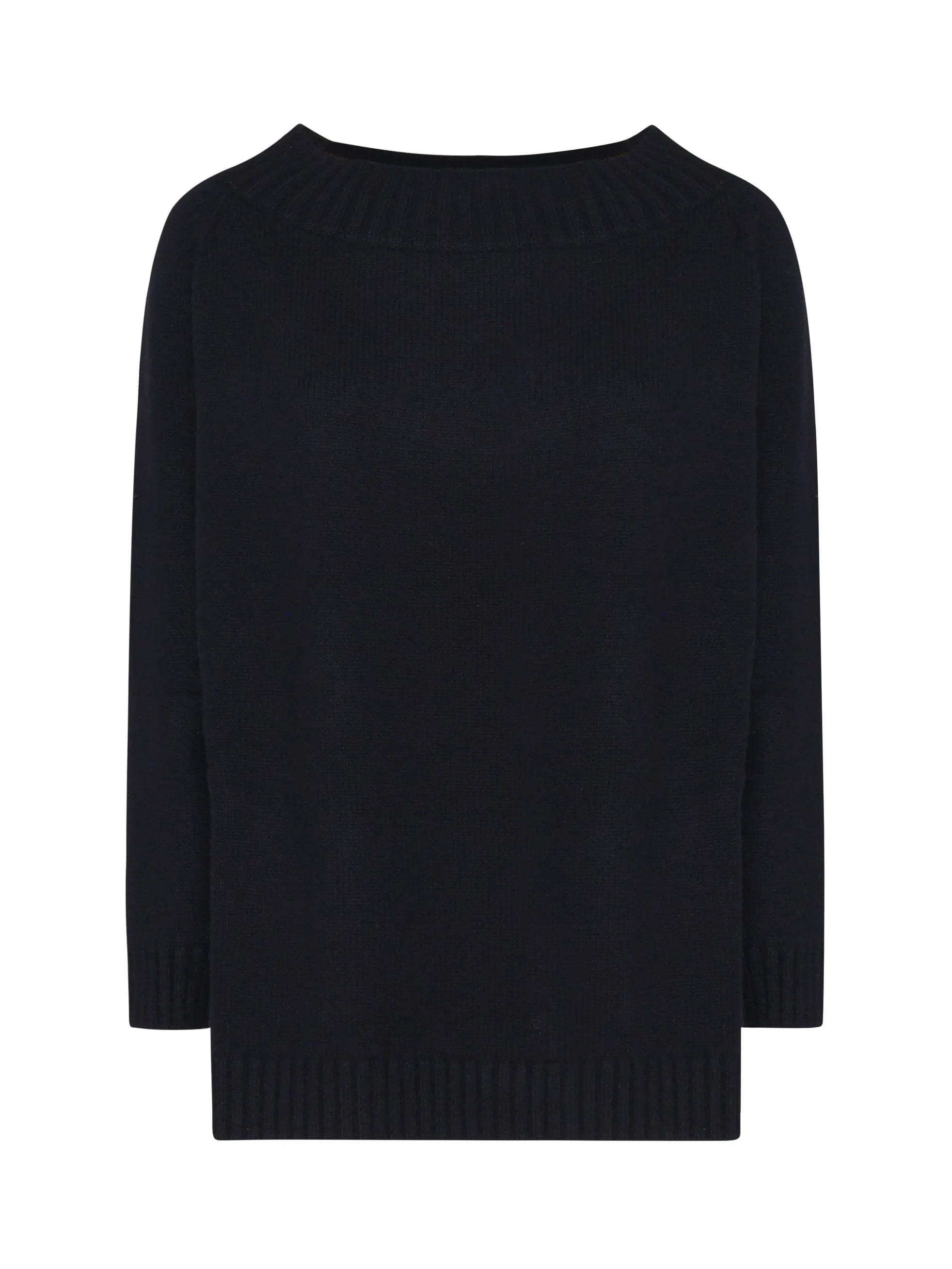 Black Wool and Cashmere Blend Sweater