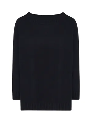 Black Wool and Cashmere Blend Sweater