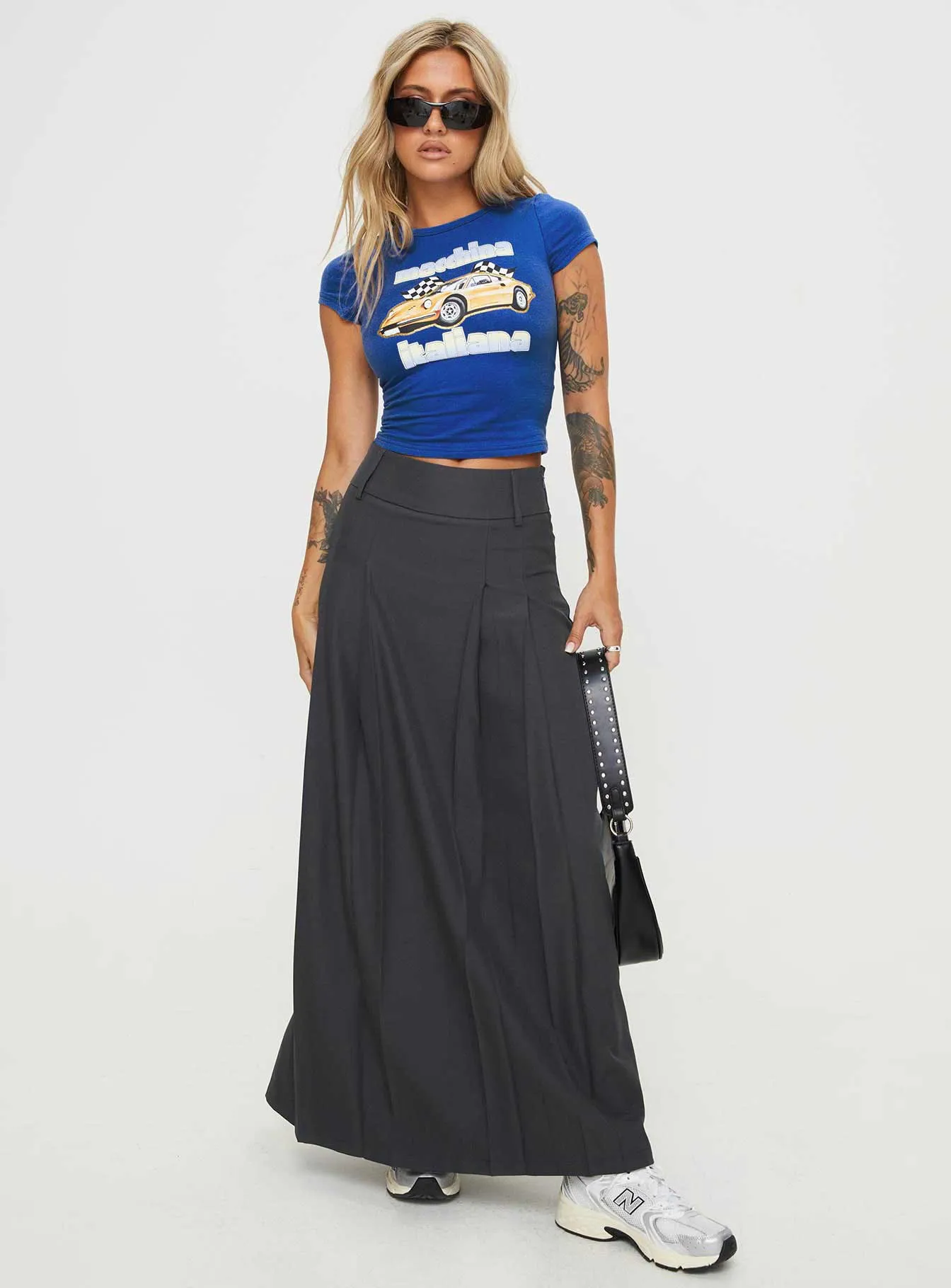 Boss Girl Maxi Skirt Slate