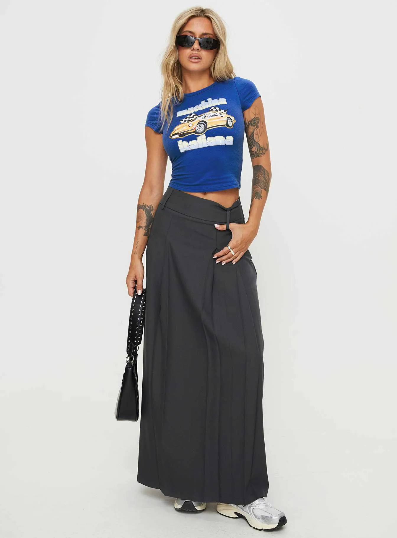 Boss Girl Maxi Skirt Slate