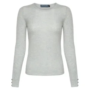 Broughton Cashmere Crew Neck - Light Grey