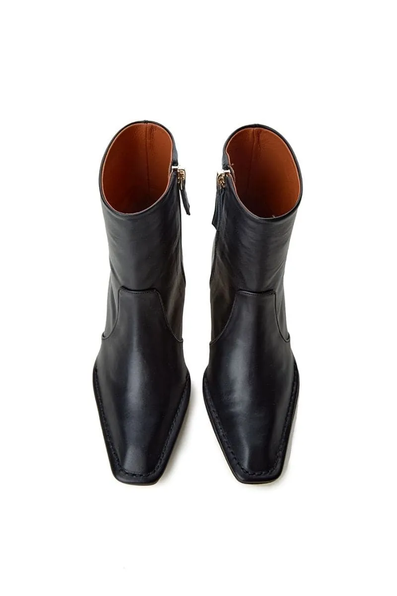 CALAIS BLACK ANKLE BOOTS