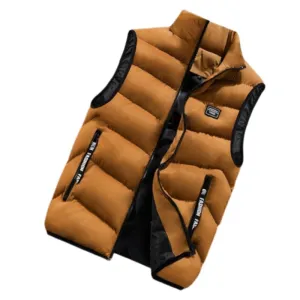 Casual Sleeveless Thermal Soft Men Vest Jacket