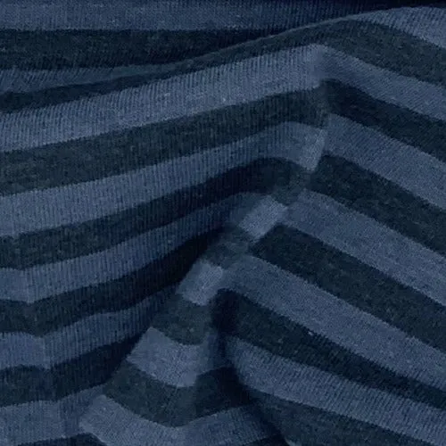 Charcoal/Blue | Stripe Polyester/Cotton Tubular Jersey - SKU 4527 #U8