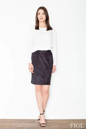 Chic Black Knee-Length Skirt by Figl for Effortless Elegance