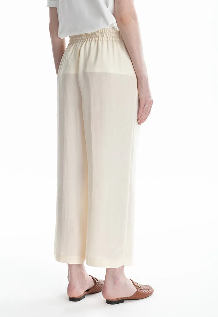 Choice Wide Leg Classic Trouser Sand