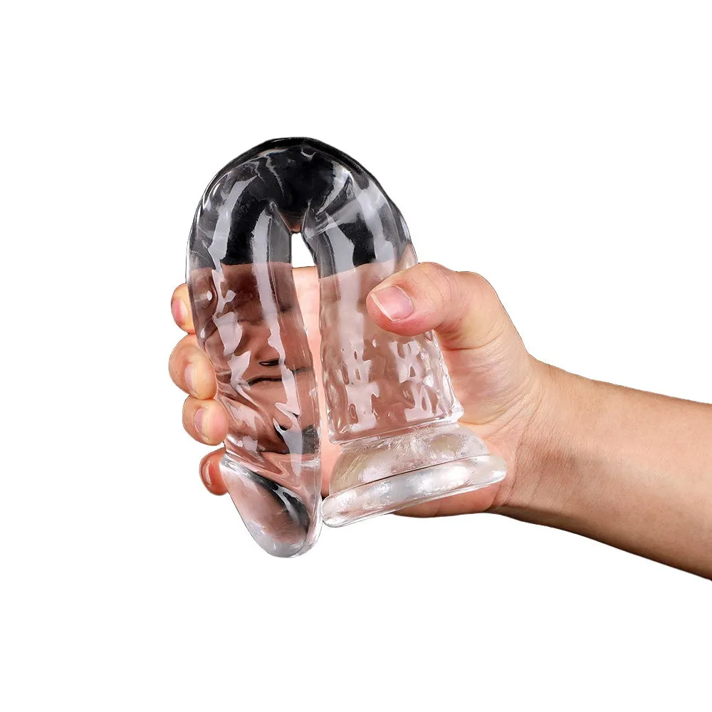 Come Closer XXL Clear Dildo 11' | Suction Cup | Flexible | Free Satin Bag