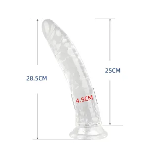 Come Closer XXL Clear Dildo 11' | Suction Cup | Flexible | Free Satin Bag