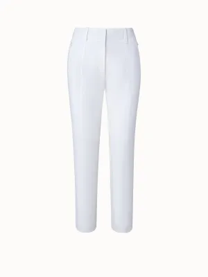 Cotton Silk Double-Face Slim Pants