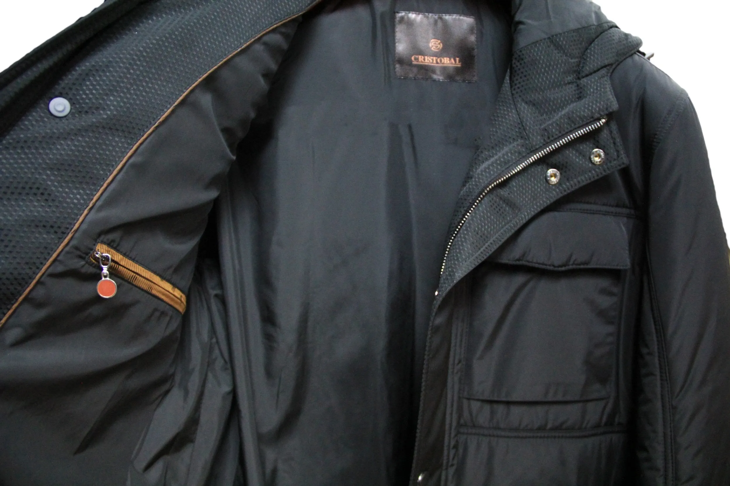 Cristobal Black Winter Coat with Hood