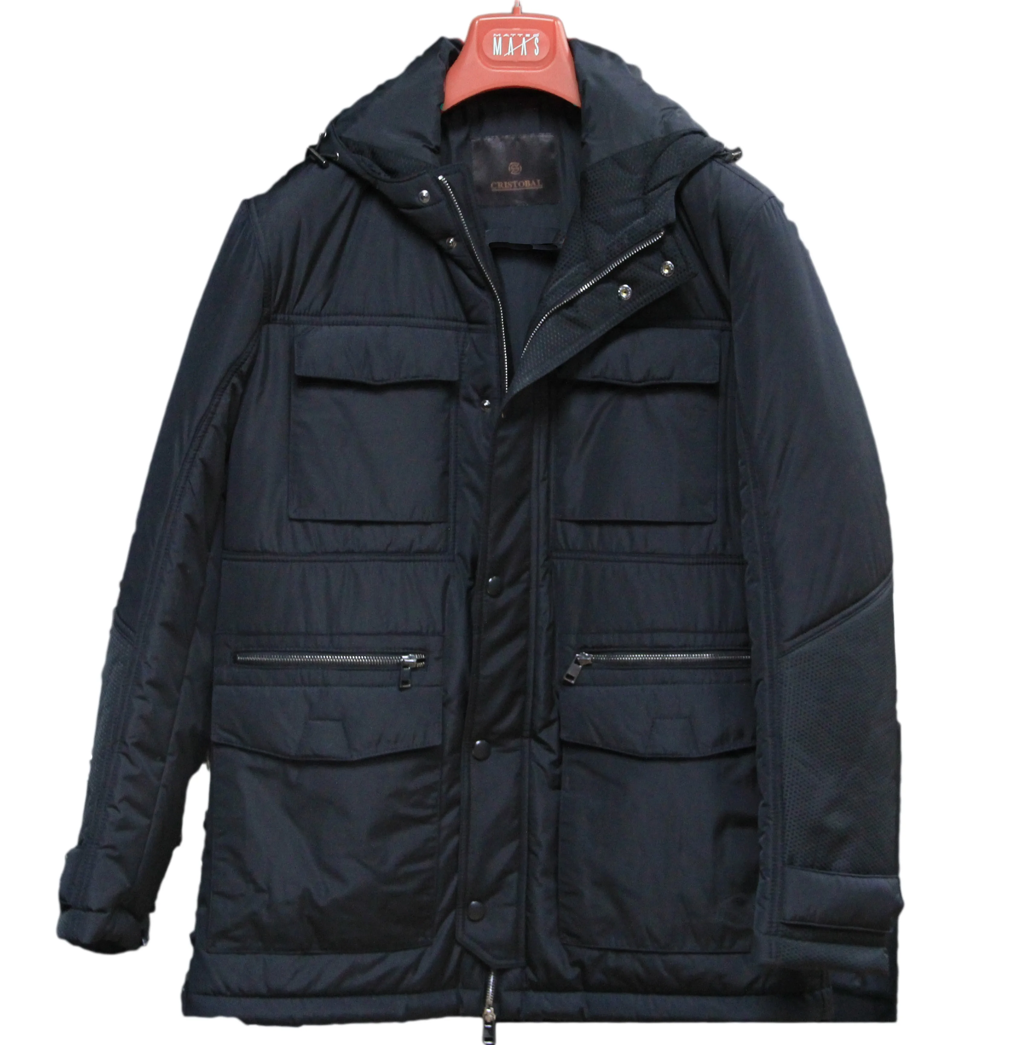 Cristobal Black Winter Coat with Hood