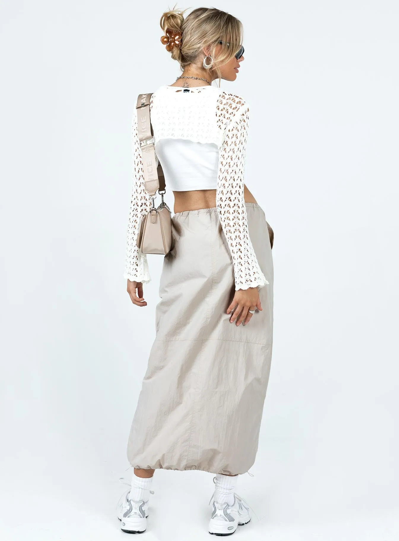 Crosswalk Maxi Skirt Beige