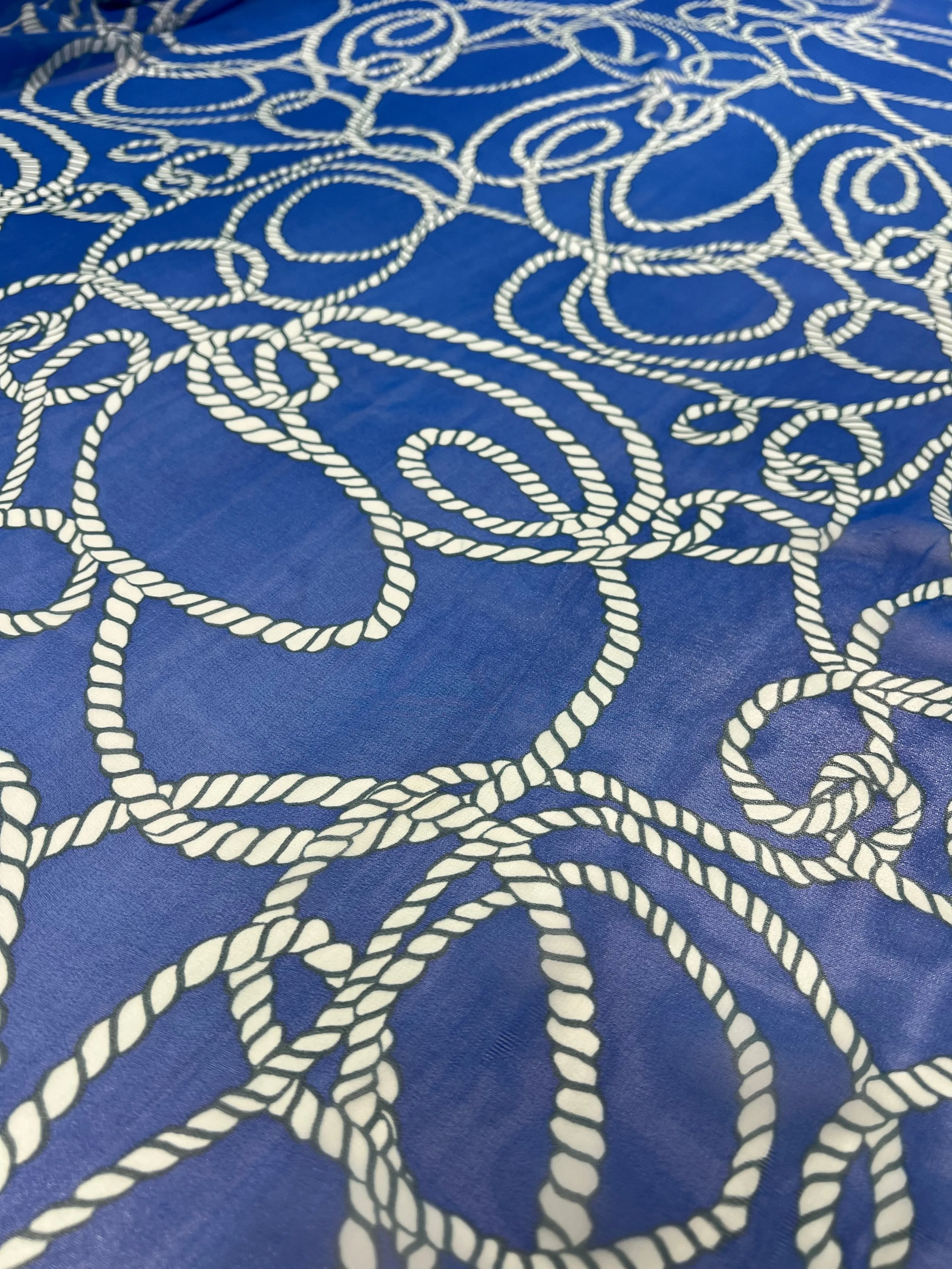 Designer Chiffon - Ocean Rope - 150cm