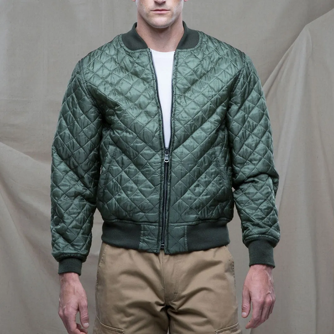 Diamond Quilted Bomber Jacket Z24Y009