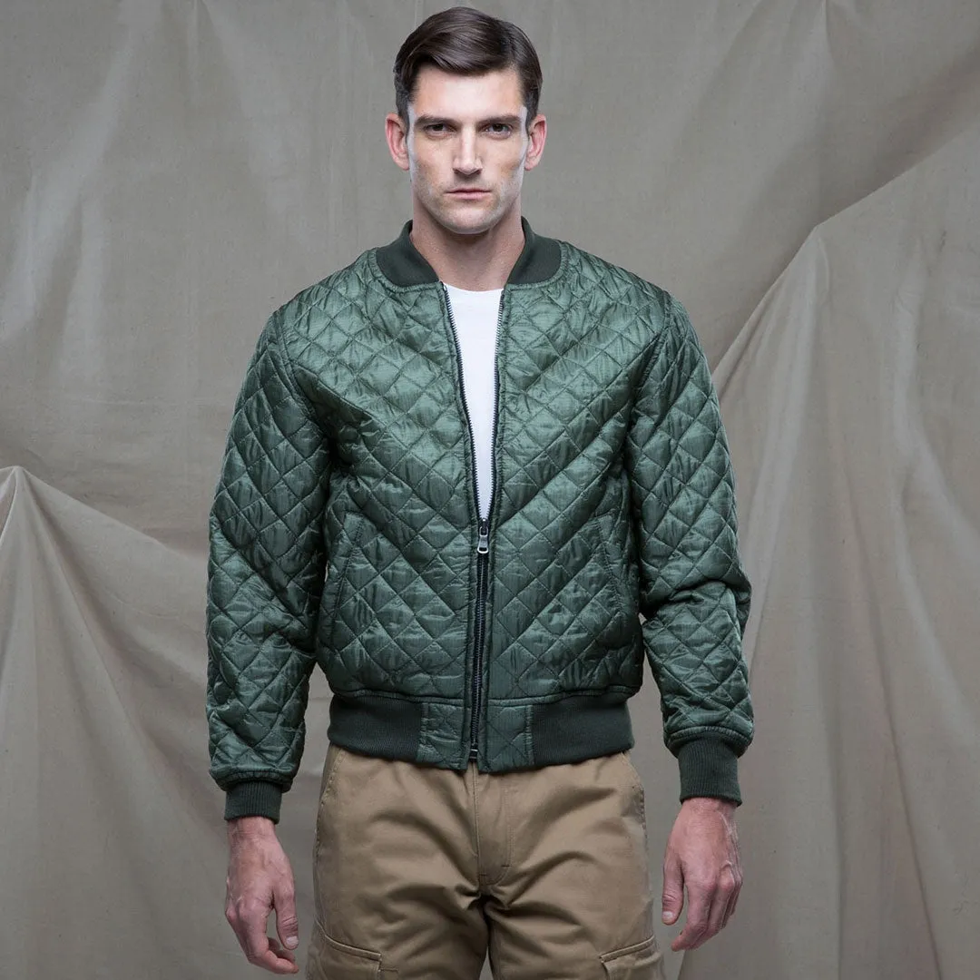 Diamond Quilted Bomber Jacket Z24Y009