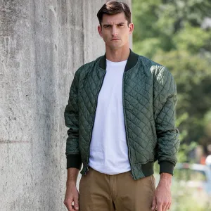 Diamond Quilted Bomber Jacket Z24Y009