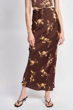 Emory Park High Waist Bias Cut Maxi Skirt