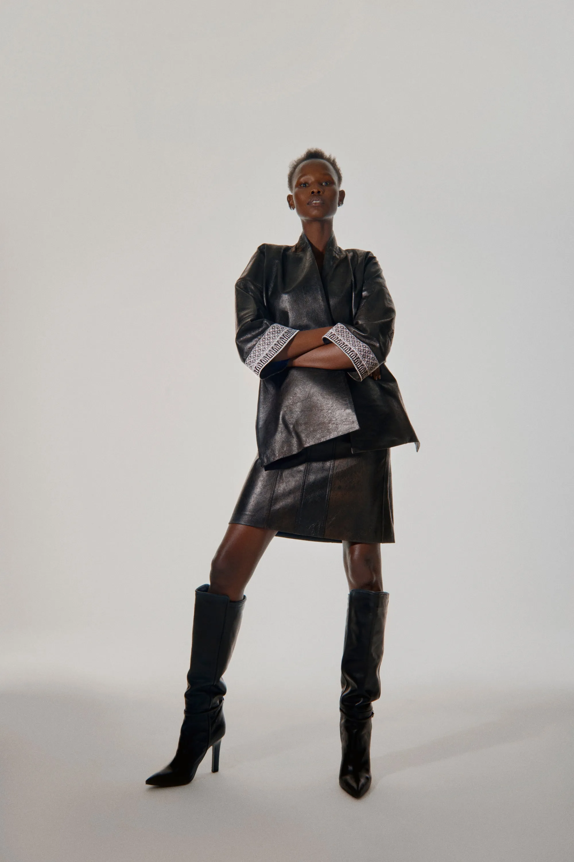 Falaise Lambskin Skirt