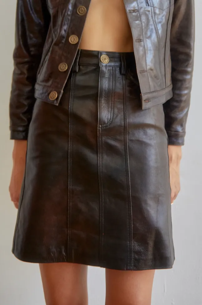 Falaise Lambskin Skirt