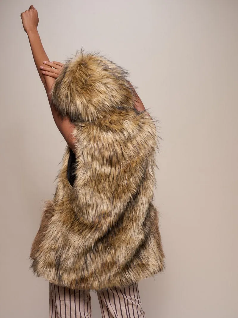 Golden Jackal Hooded Faux Fur Vest | Women's