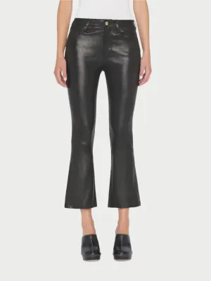 Le Crop Mini Boot Leather Pants