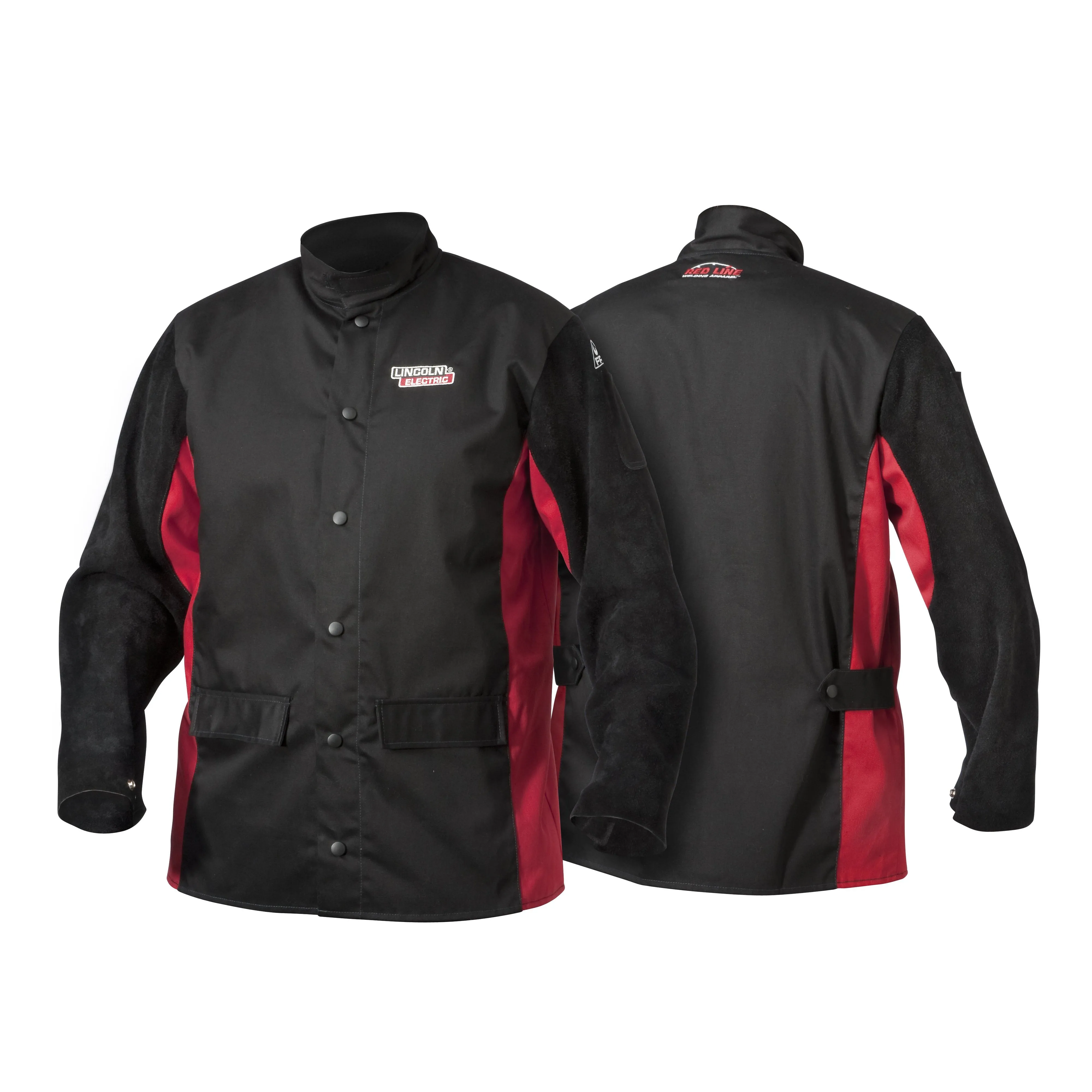 Lincoln Shadow Split Leather-Sleeved Welding Jacket - K2986