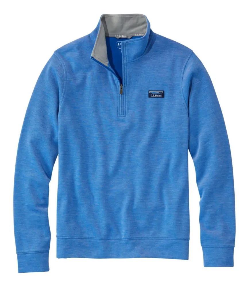 Men's Comfort Stretch Pique Quarter Zip Pullover, Long-Sleeve