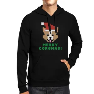 Merry Corgmas Corgi Black Hoodie