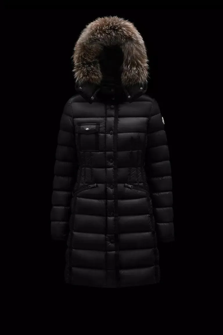 MONCLER Hermifur Long Down Jacket