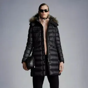 MONCLER Hermifur Long Down Jacket