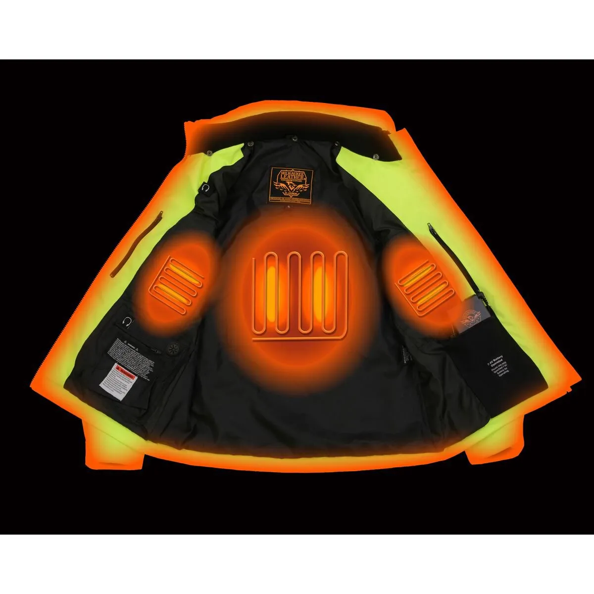 Nexgen Heat MPL2773SET Women's Heated Hoodie High-Viz Reflective - Zipper Front Sweatshirt Jacket w/ Battery Pack