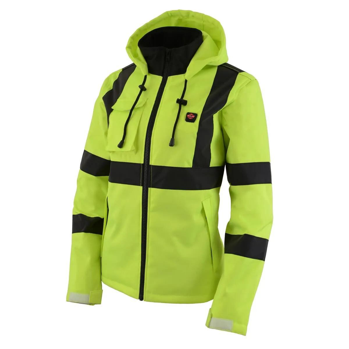 Nexgen Heat MPL2773SET Women's Heated Hoodie High-Viz Reflective - Zipper Front Sweatshirt Jacket w/ Battery Pack