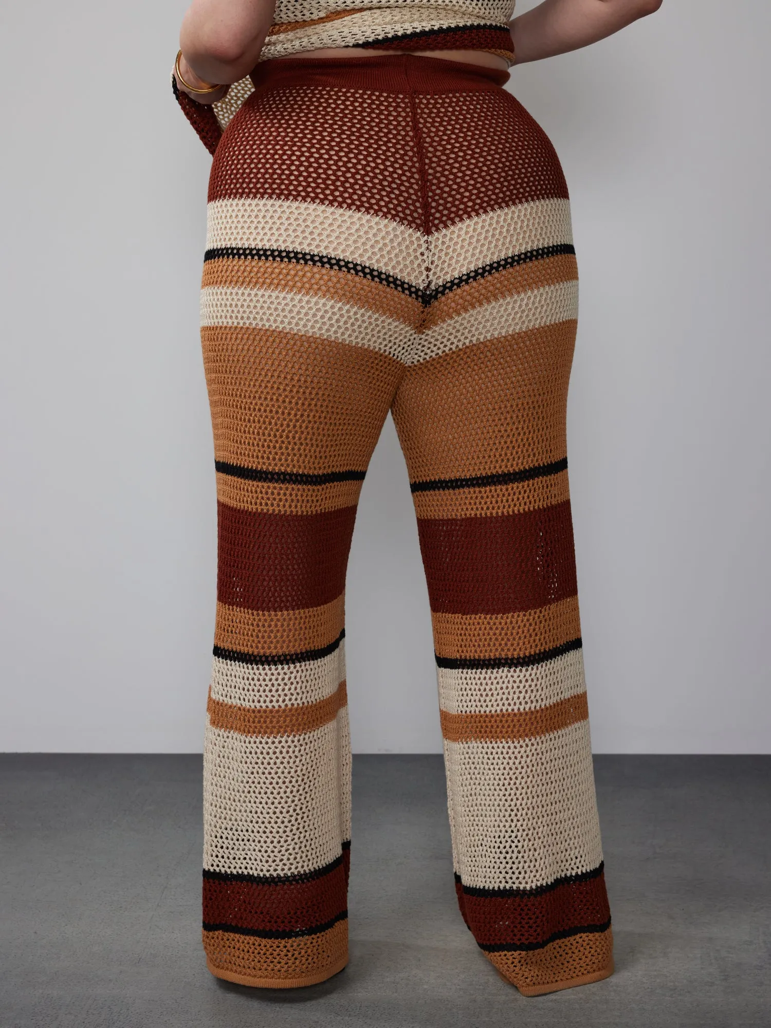 Plus Open Stitch Sweater Pants