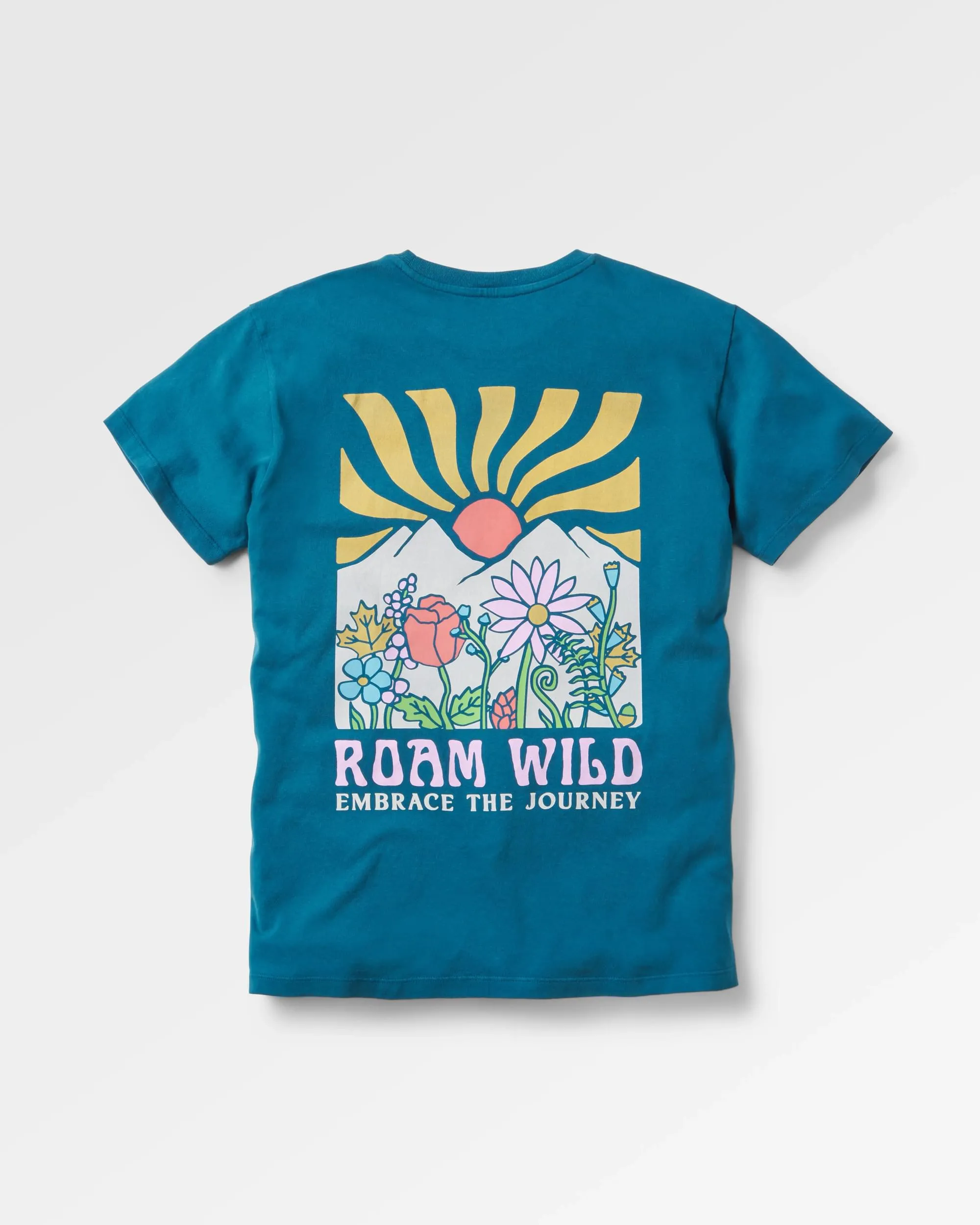 Roam Wild Recycled T-Shirt - Tidal Blue