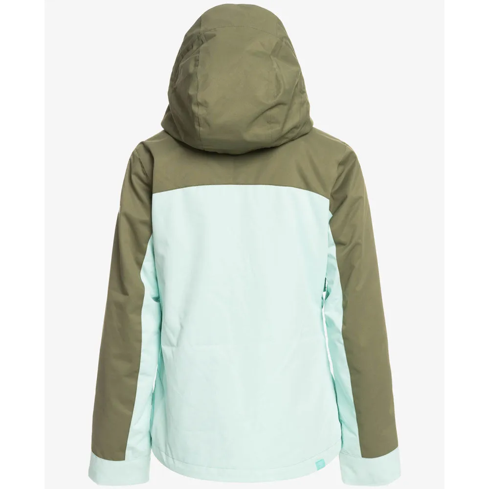 Roxy Free Jet Block Snowboard/Ski Jacket - Fair Aqua