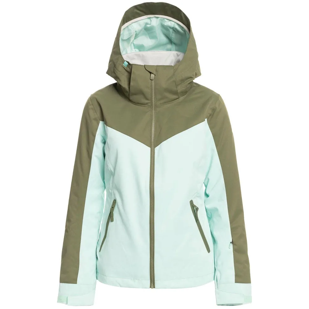 Roxy Free Jet Block Snowboard/Ski Jacket - Fair Aqua