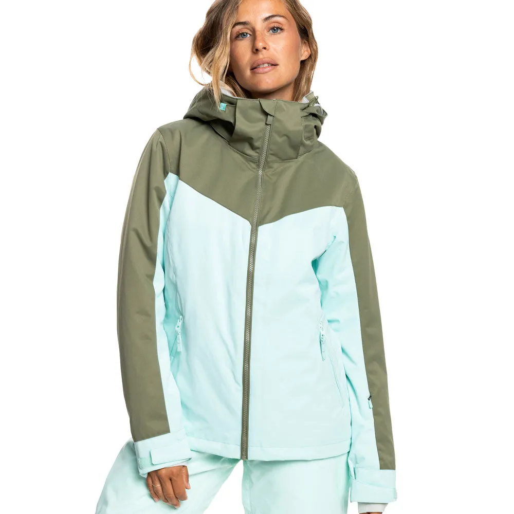 Roxy Free Jet Block Snowboard/Ski Jacket - Fair Aqua