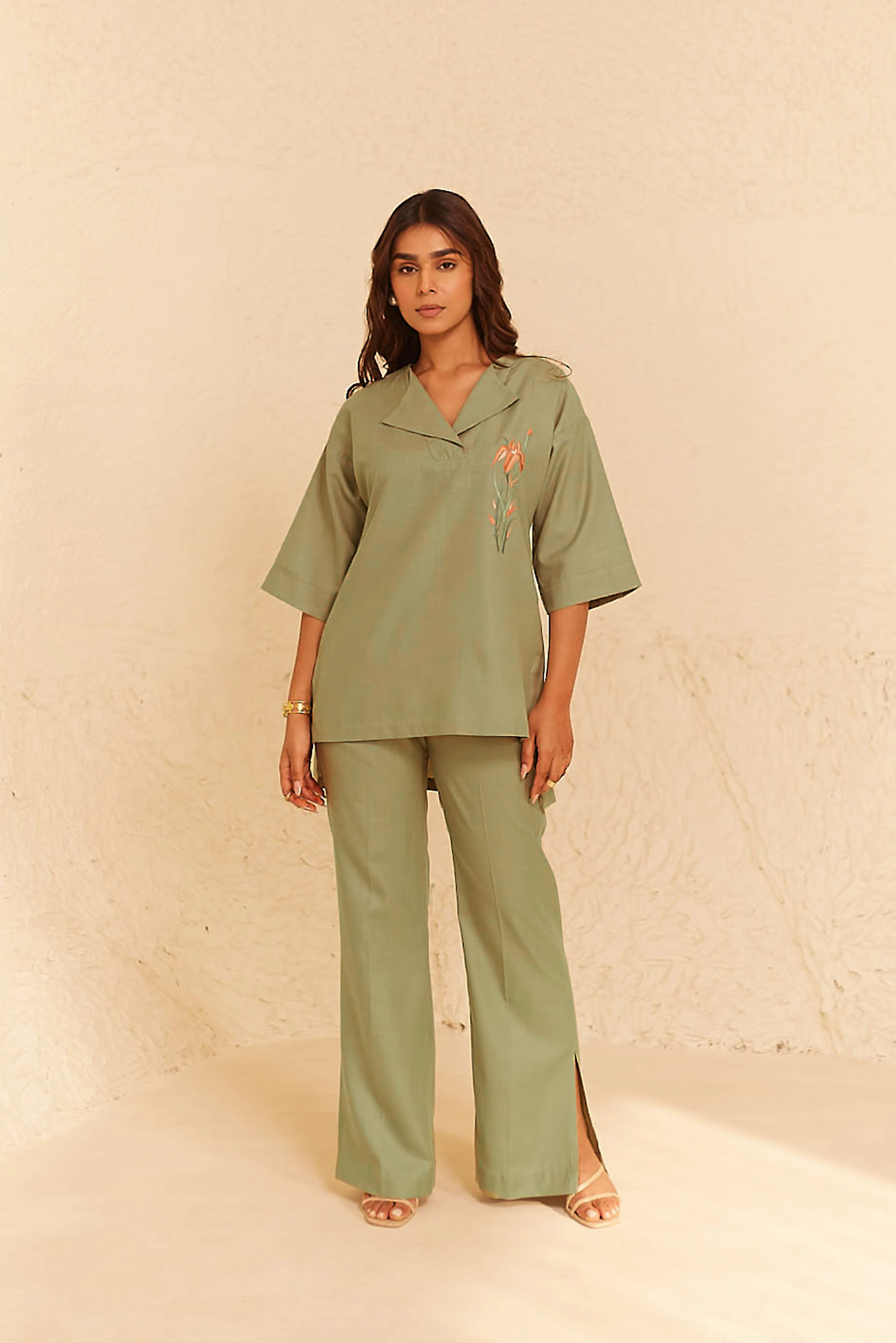 Sage Green Linen Co-ord Set