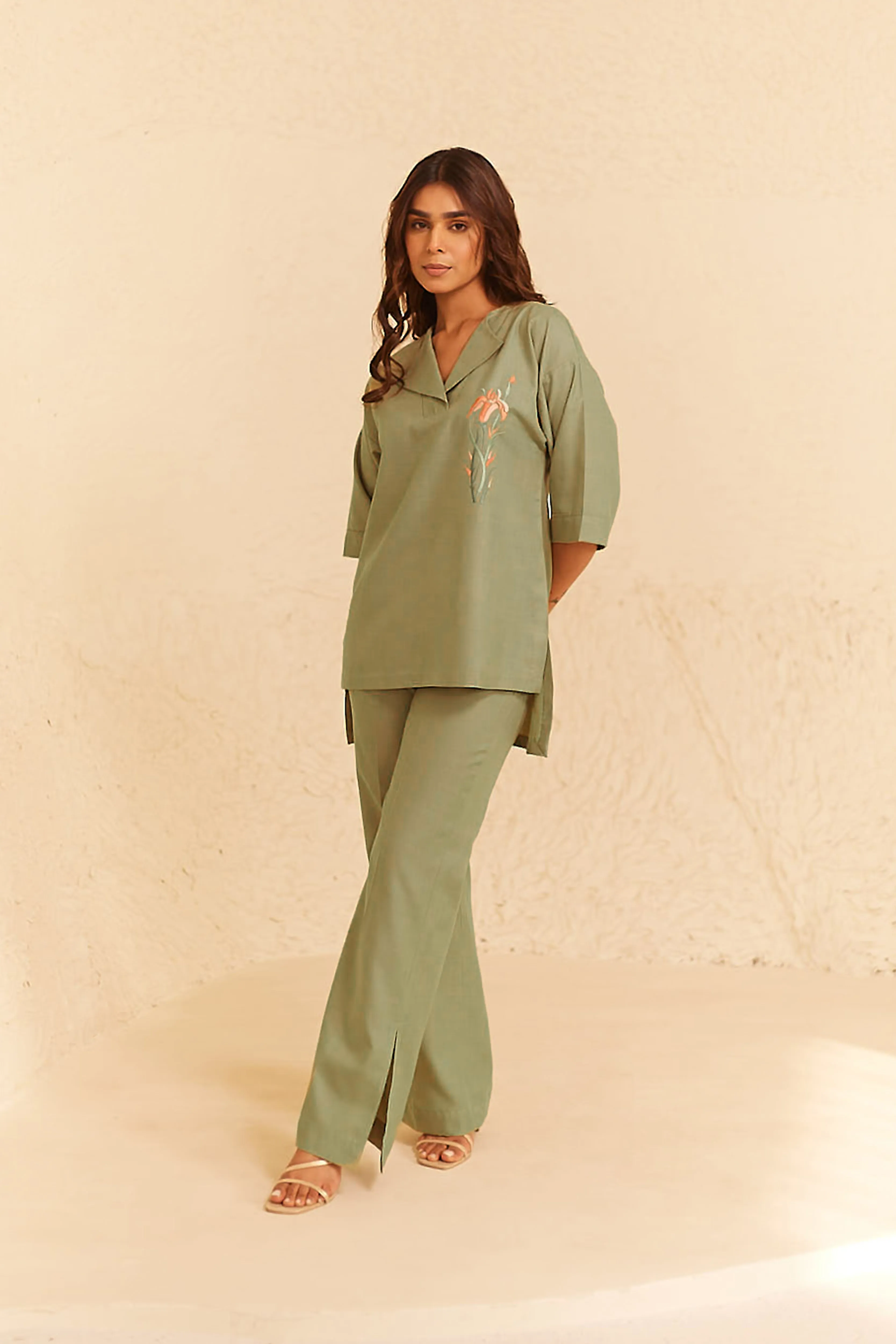 Sage Green Linen Co-ord Set